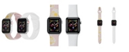 Posh Tech Men's and Women's Pink Floral White 2 Piece Silicone Band for Apple Watch 38mm